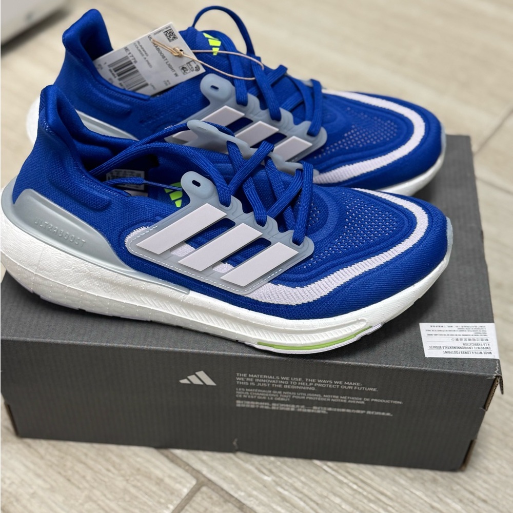 Adidas men Blue and White ultraboost light